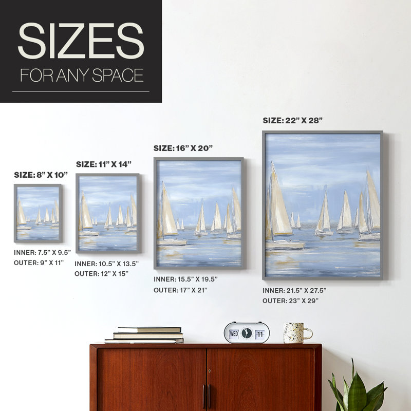 NAUTICAL Series II, reproduction encadrée - bois massif, Gris, H 30 po x l 24 po