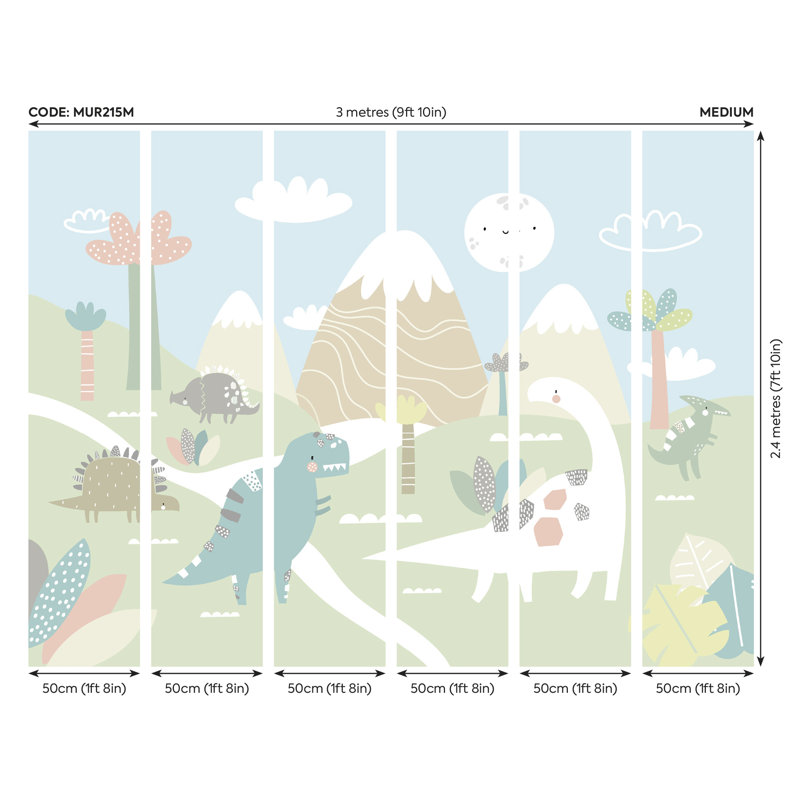 Holmes Mural, 240cm L x 300cm W, Pale Green
