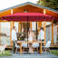 Briyonna 440 cm W X 256 cm D Rectangular Lighted Market Parasol with Crank Lift-558804652