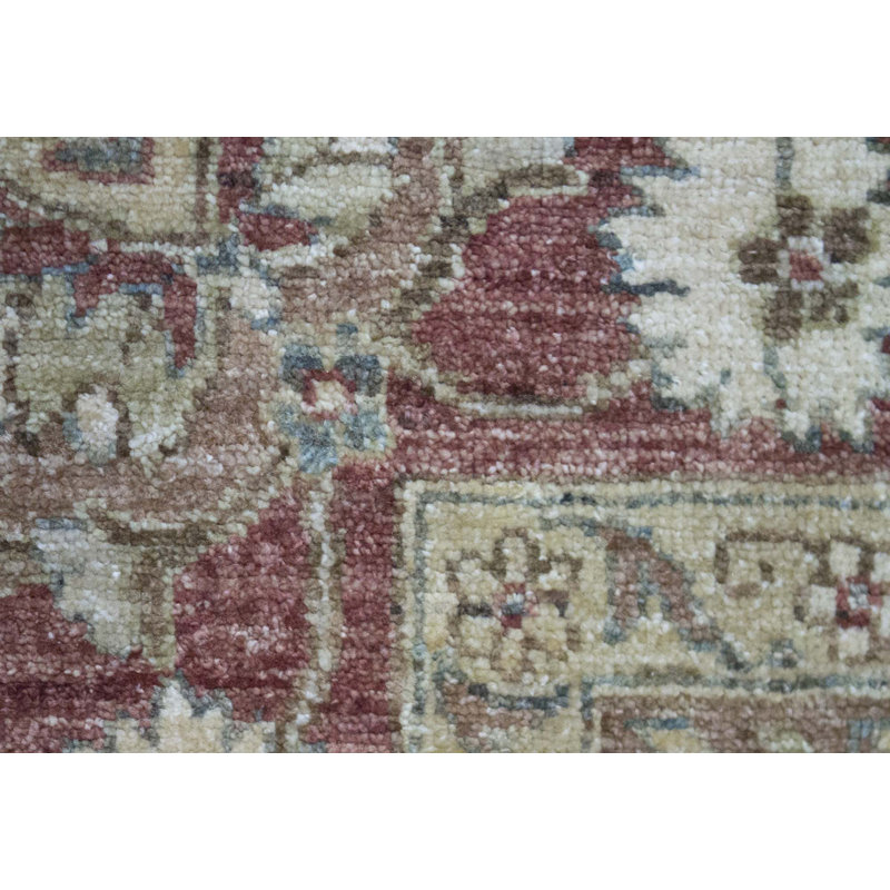 Tapis rouille et beige noué à la main de haute qualité
