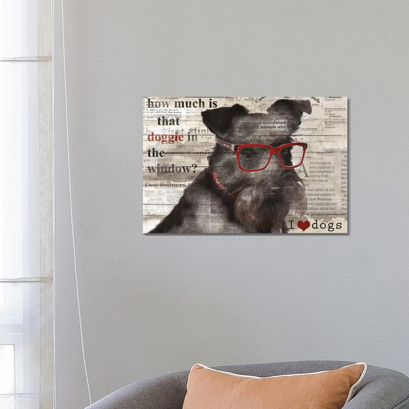 Doggie In Window by Carol Robinson - Print on Canvas, Wrapped Canvas, 66.04 cm H x 45.72 cm W x 3.175 cm D