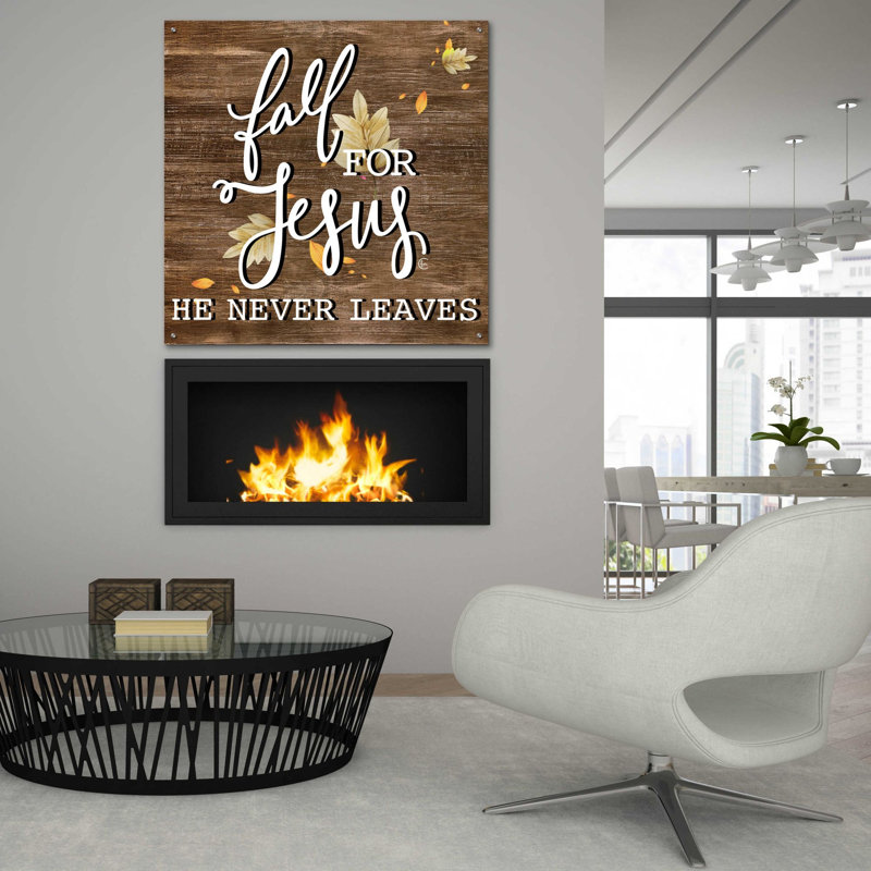 «Fall For Jesus» par Fearful Made Creations, art mural en verre acrylique, L 36 po x H 36 po x P 0,2 po