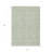 3' X 5' Sage And Green Striped Washable Indoor Outdoor Area Rug
