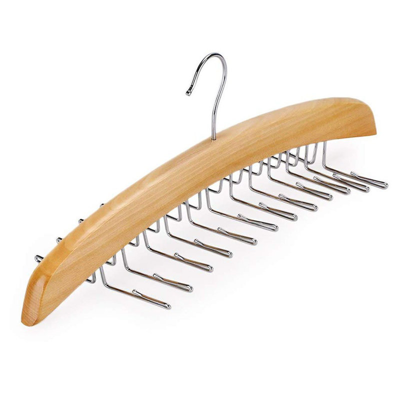 Porte-cintres en bois organisateur crochet support de rangement suspendu pour accessoires de garde-robe pour homme, Jaune