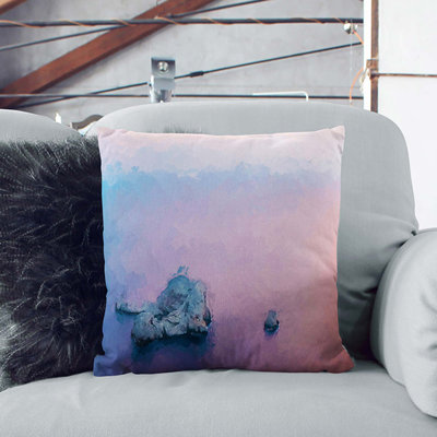 Sunset in Ibiza Spain Cushion with Filling