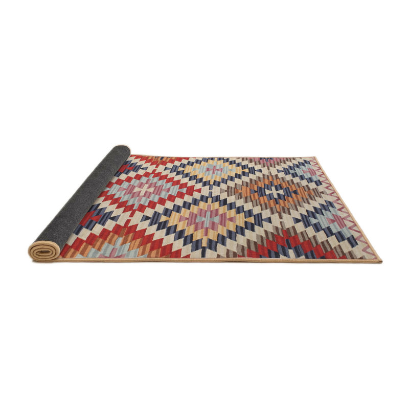 Tapis brun contemporain, Rond 6 pi