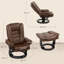 Faux Leather Swivel Manual Recliner