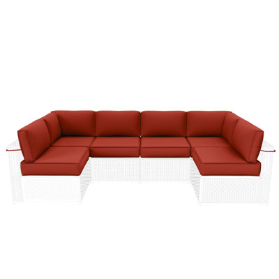 14-Piece Outdoor Replacement Cushion Set Seat/Back Cushion，26'' W X 26'' D，Only Cushions
