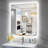 Bathroom LED Mirror with Backlit, Anti Fog Lighted Vanity Mirror with Stepless Dimmable, ETL Listed, IP54 Waterproof, CRI90+, HD Tempered Glass-555363530