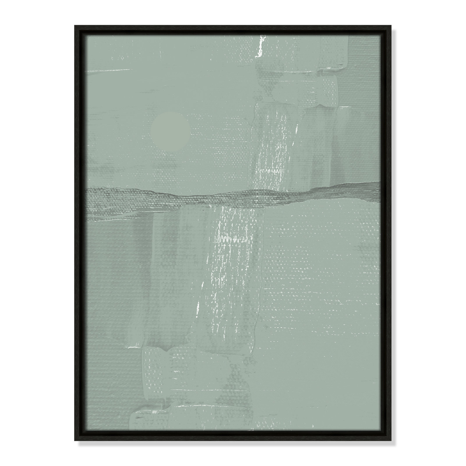 Attica "Sage Abstract" Print, 25.5" H x 19.5" W x 2" D, Espresso