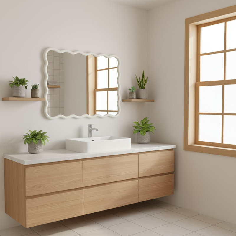 Miroir d'appoint 30 po x 40 po, Blanc