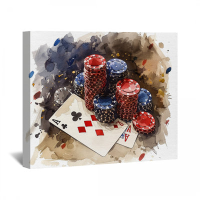 Poker Canvas Wrap - Gambling Wall Decor