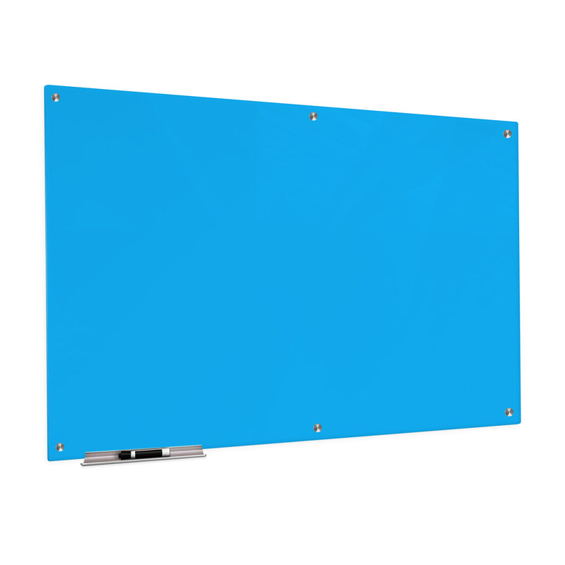 Panneau de verre mural Boissonneau, Bleu pâle, 48" x 72"