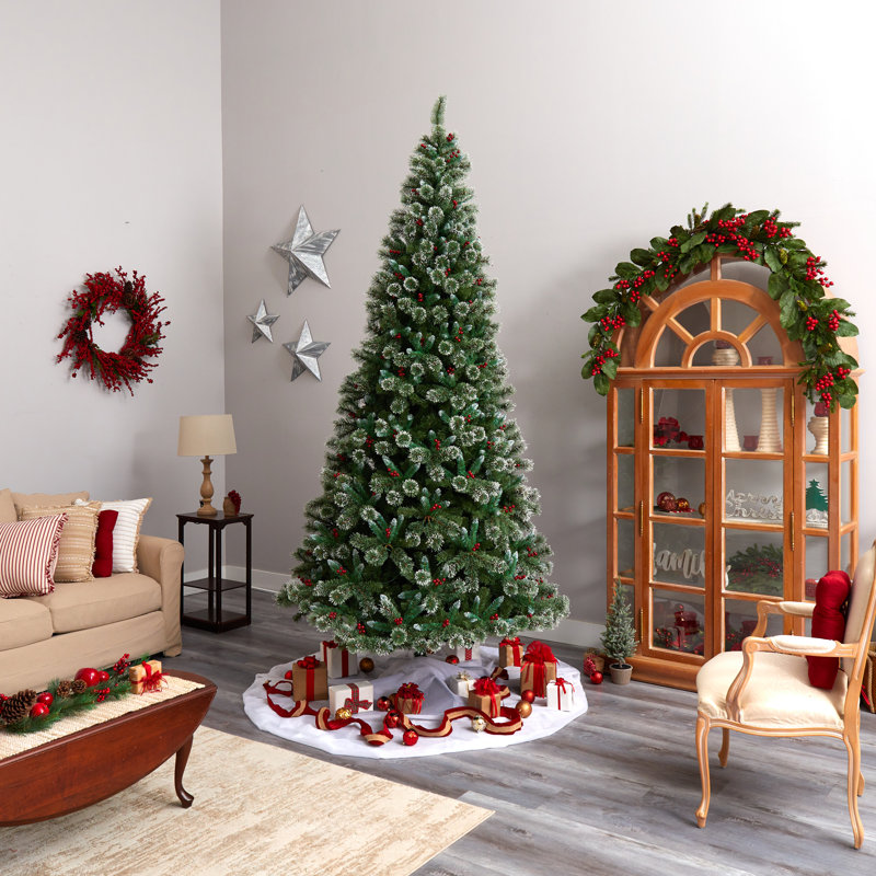 Lighted Artificial Christmas Tree, 10' H