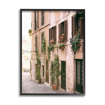«Town Street Building Plants», art de la giclée encadrée par Carina Okula