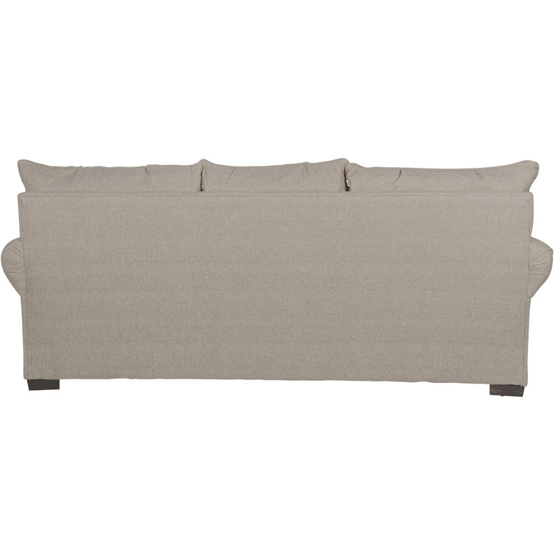 Canapé à accoudoirs roulés 96 po avec coussins réversibles Sejer, Mélange de polyester pierre