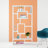 Fantastic Geometric Cubed Rectangular bookcase, White-33651348-107384064