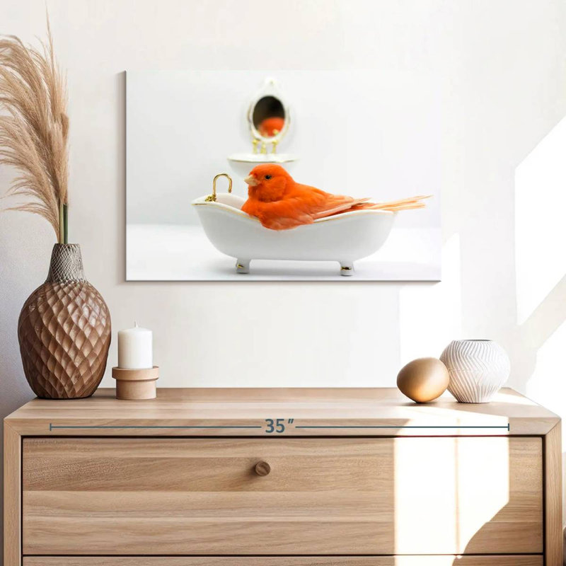Brampt Bird Bath Time, 16" H x 24" W