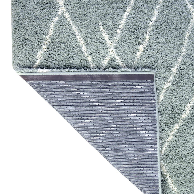 Tapis abstrait en polypropylène tissé à la machine Lorelee, Carré 4 pi