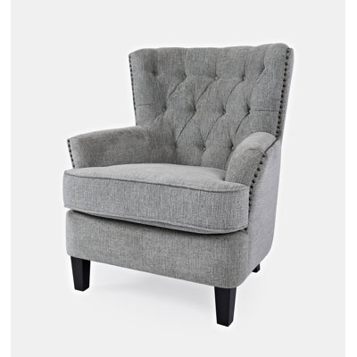 Ines 33" Wide Tufted Polyester Blend Armchair