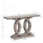 Console rustique de 55 pouces avec base géométrique en bois, canapé d'entrée et de rangement rustique