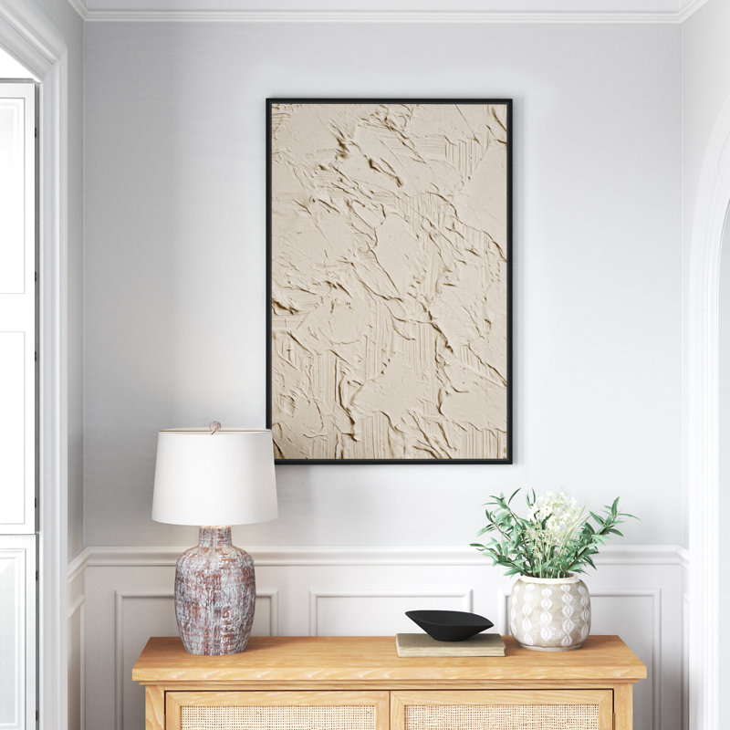 Muted Dabs by Oliver Gal - Floater Frame Print on Canvas, Black, 46" H x 31" W