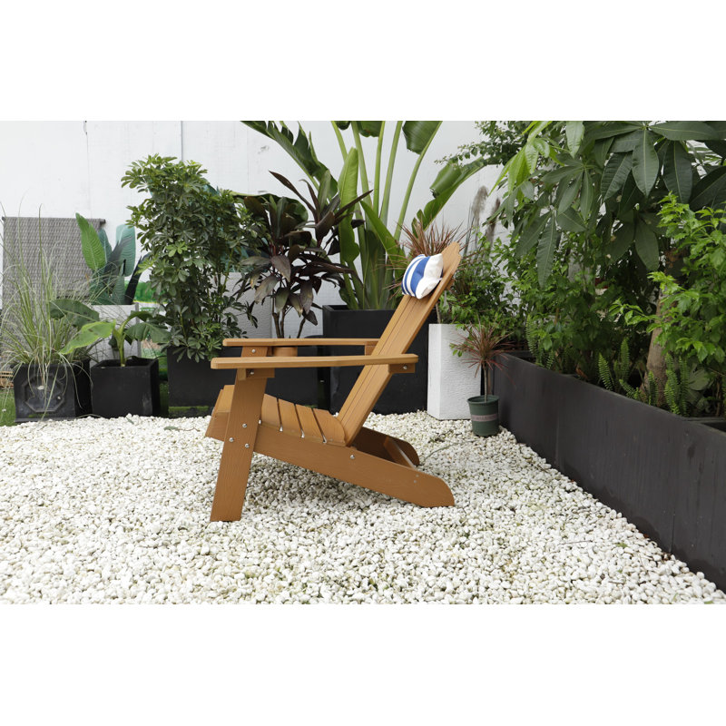 Chaise Adirondack en plastique Ena, Brun foncé