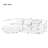 L-Shaped Modular Sectional Sofa With Removable Back Cushions And 3 Pillows