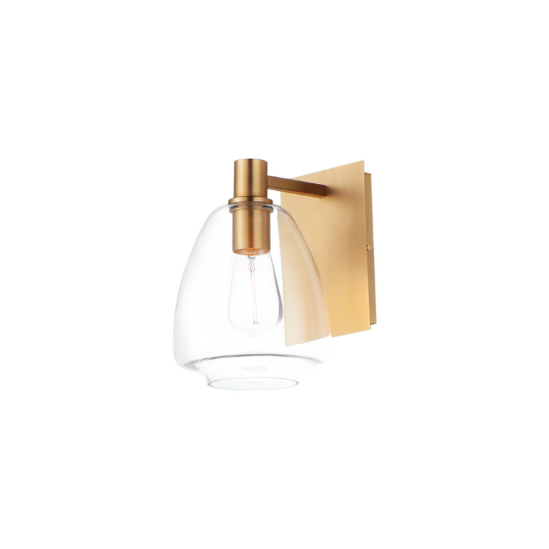 Caudillo Armed Sconce, Satin Brass