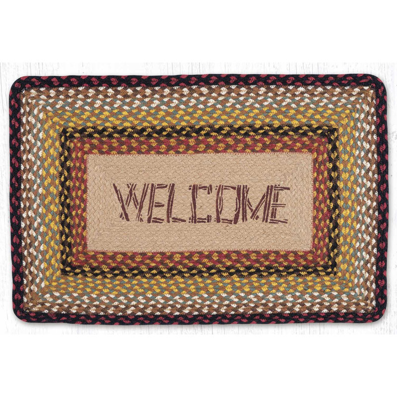  Tapis d'entrée en jute Welcome Oblong