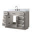Meuble-lavabo simple en chêne 48 po X P 22 po D, dessus en marbre de Carrare et ensemble de robinet-1282281384-1282281389