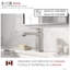 Robinet de salle de bain monocommande de 6 1/4 po en nickel brossé
