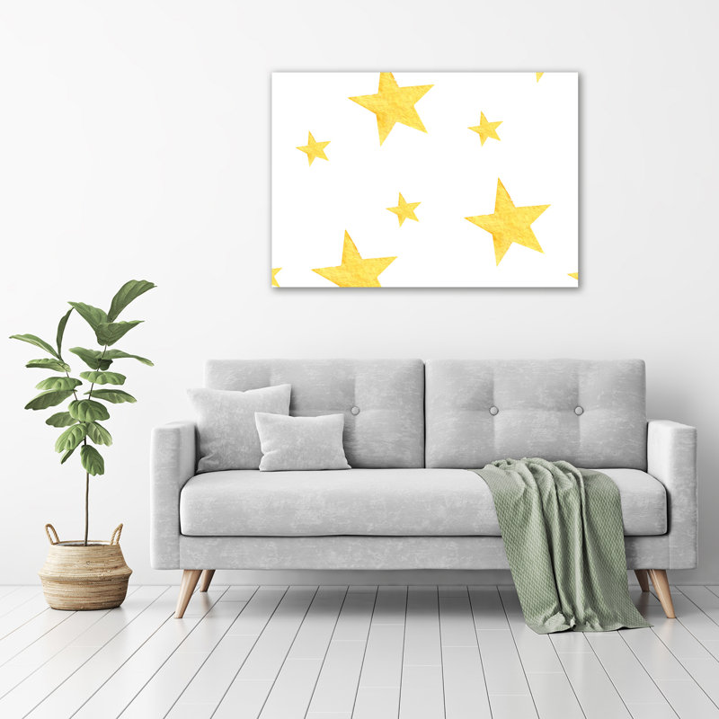 Yellow Stars - Wrapped Canvas Print