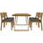 Versatile Outdoor Wood Table And Chair With 350Lbs Weight Capacity For Chairs Elegant Foam Cushions Balcony-806180682