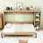 Space-Saving Wood Murphy Bed with Side Storage Shelves-1218815684-1218815680