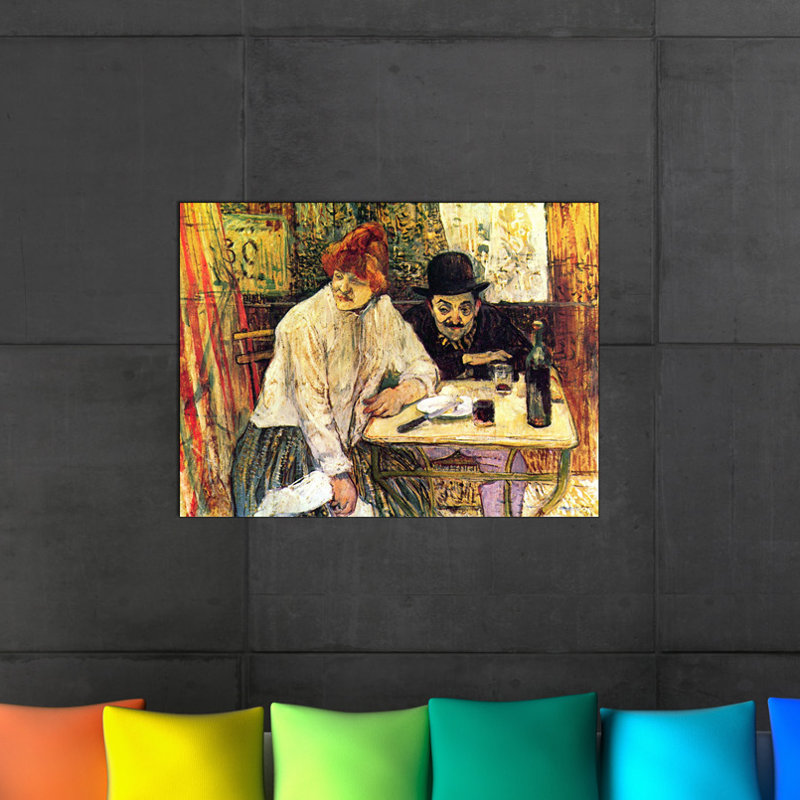 Henri De Toulouse-Lautrec - Wrapped Canvas Painting, 60cm H x 80cm W x 1.8cm D