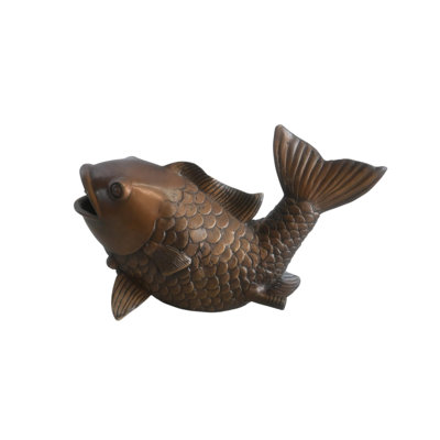 Sculpture bronze bronze Koi