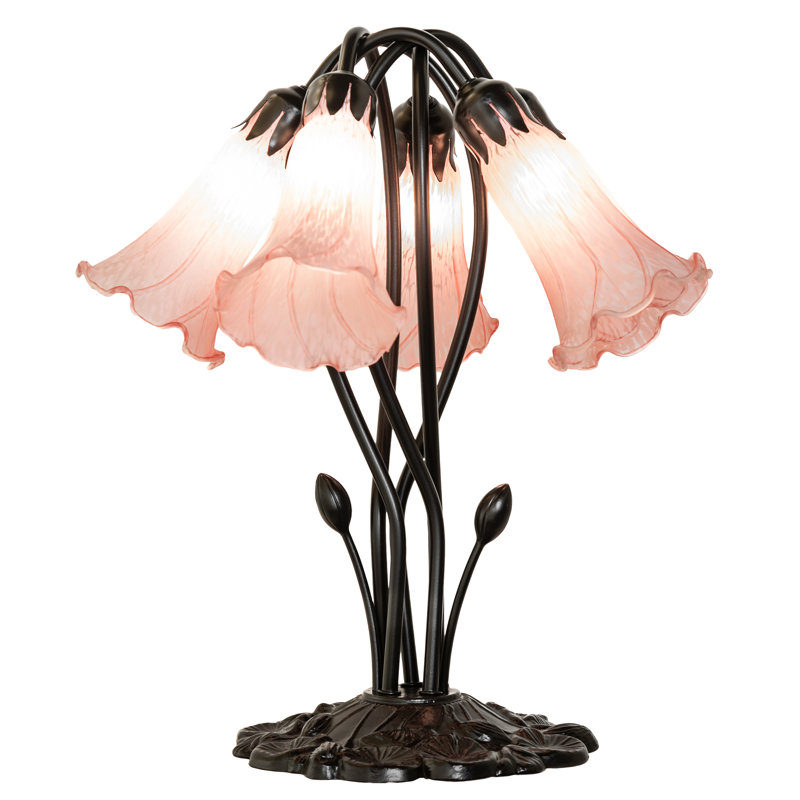 Tiffany Table Lamp, In-Line, Pink
