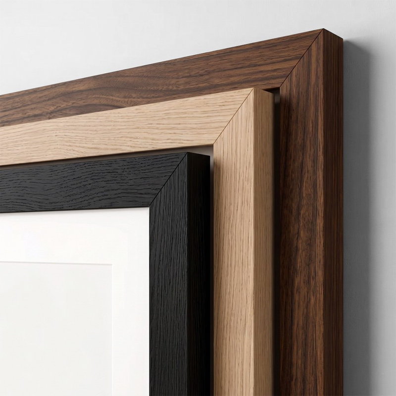 Traditional Japanese Mountains Vol.2 - Framed Print, 46cm H x 64cm W x 2cm D, Oak Framed