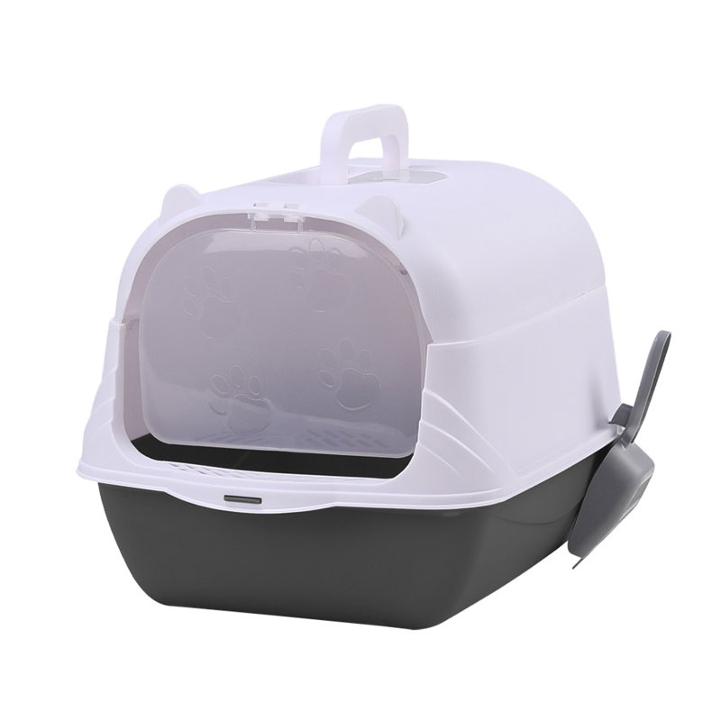 Extra-Large Enclosed Cat Litter Box, Black