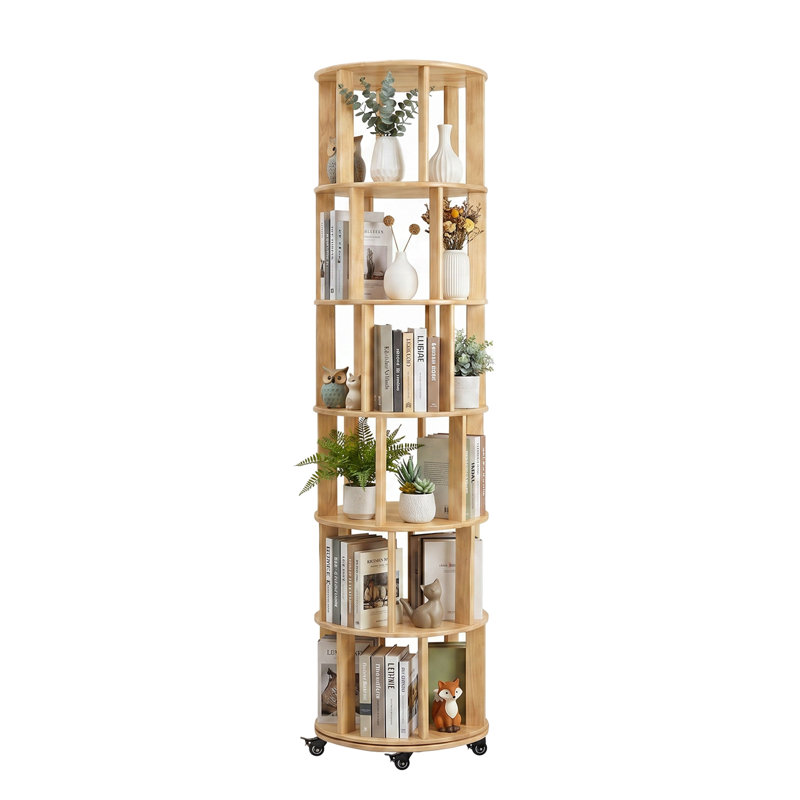 Bibliothèque rotative 6 niveaux, Wood