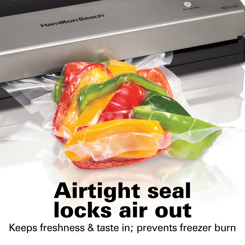 Hamilton Beach NutriFresh Black and Silver Vacuum Sealer