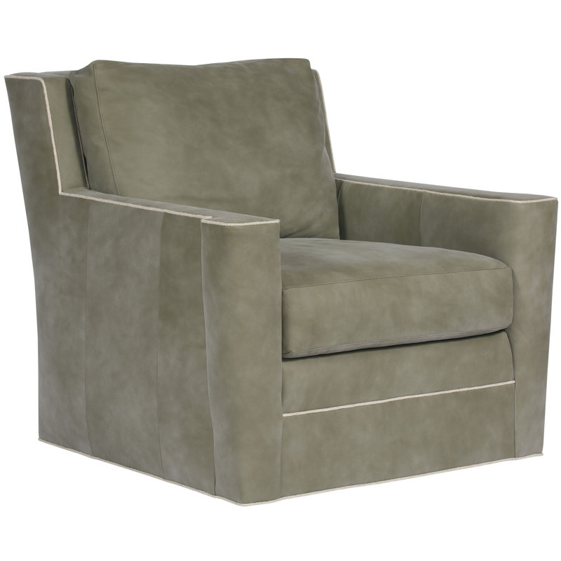 Brookford Swivel Armchair, Gatsby Brown Sugar Genuine Leather