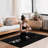 Black Keep Off Statement Rug 5' x 7' for Office Bedroom