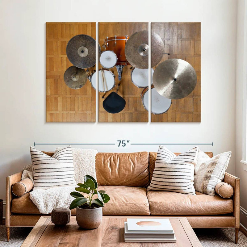 Full Drum Set, 42" H x 65" W