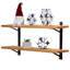 Ensemble de 3 grandes décorations de table flocon de neige en bois pour Noël