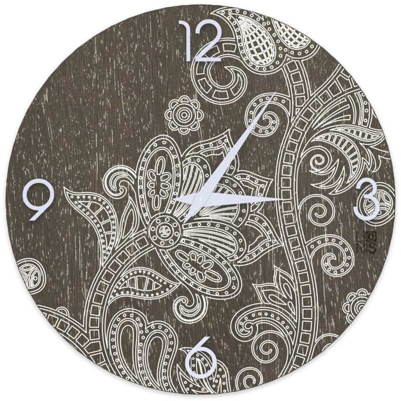 Dolcevita Wall Clock, 50cm H x 50cm W x 3cm D, Brown