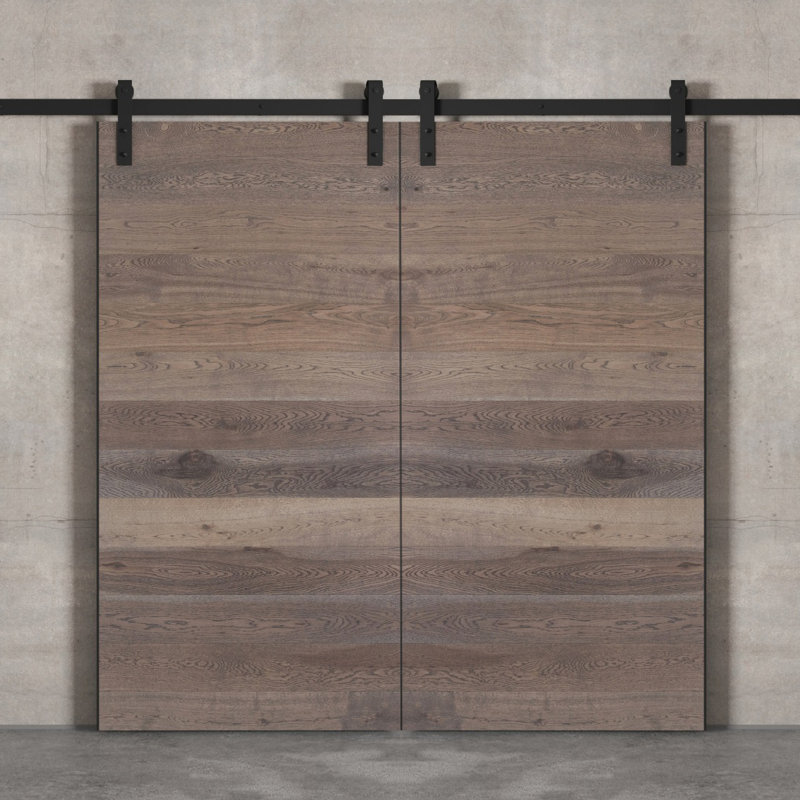 Porte de grange en bois manufacturé avec ensemble de quincaillerie d’installation