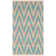 Aeris Hand Woven Cotton/Jute Chevron Rug in Natural/Turquoise