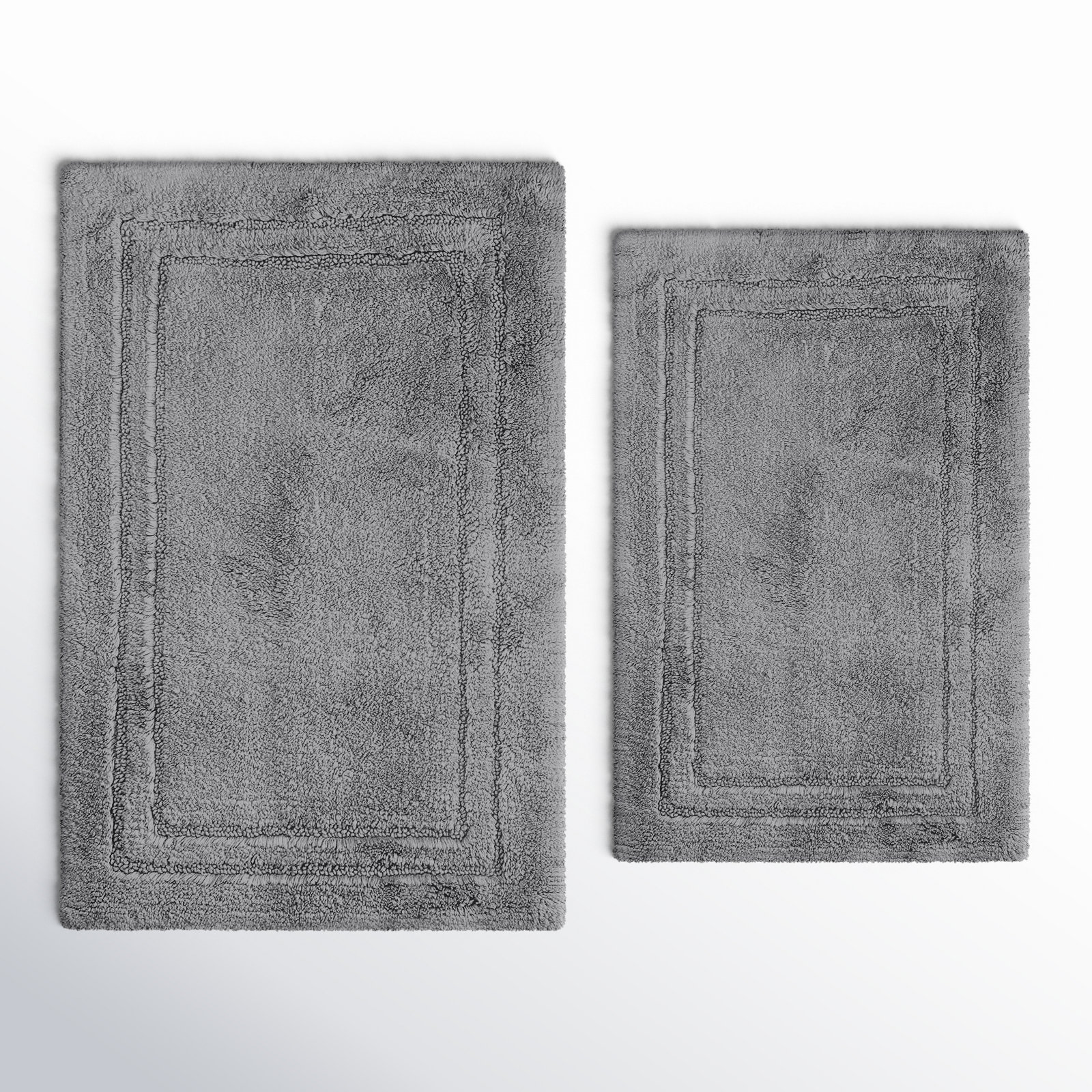 Cotton Bath Rug, Solid Charcoal